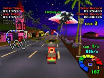 Motor Toon Grand Prix 2 (JP) screen shot game playing